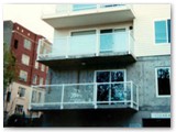 Aluminum with Glass Panel Balcony Rail