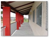 Covered Walkway - Aluminum Rail, Expanded Metal Window Screens